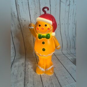 Gingerbread Man Blow Mold Light Up Christmas Decoration Display Centerpiece